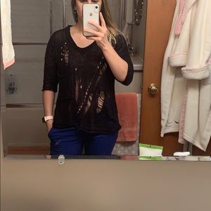 Trendy rocker top with holes from Metropark